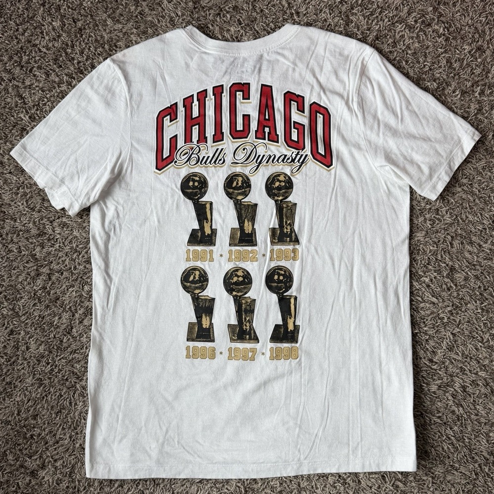 Jordan Chicago Bulls 1966-2021 Anniversary 6 Trophy White Mens Large T-shirt